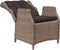 DARWIN ADJUSTABLE DINING CHAIR - RATTAN MIXED BROWN - ROYAL DARK GREY