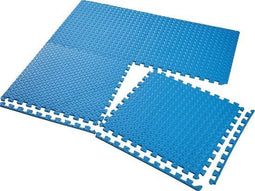 tectake - Set van 8 beschermingsmatten - Antislip en geluidsdempend - Blauw (set van 8)
