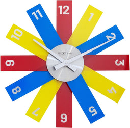 Design wandklok - 40cm- Stille klok - Zwart - Acryl - NeXtime Plexi