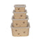 Konges Sløjd Food Containers/Snackdozen - Set van 4 stuks - Cherry