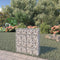 vidaXL - Schanskorfmuur - met - deksels - 80x20x100 - cm - gegalvaniseerd - staal