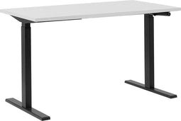 DESTIN II - Verstelbaar bureau - Wit/Zwart - 130 cm - Spaanplaat