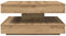 vidaXL - Salontafel - 360 - graden - draaibaar - 70x70x34,5 - cm - artisanaal - eiken