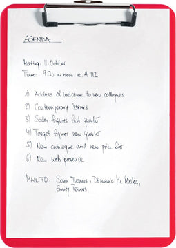 Leitz WOW - A4 Klembord - Capaciteit tot 80 vel met ophanghaak - Rood