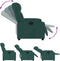 Fauteuil verstelbaar stof donkergroen