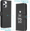 iMoshion Hoesje Geschikt voor iPhone 12 Pro / 12 Hoesje Met Pasjeshouder - iMoshion Design Softcase Bookcase - Wit / Zwart / Live Laugh Love
