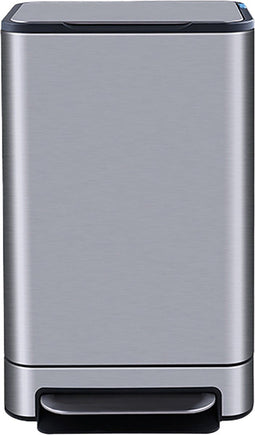 DESQ® Prullenbak 40 liter - Pedaalemmer - RVS - Binnenemmer - Geurfilter - Softclose - Dutch Design - Zilver Metallic