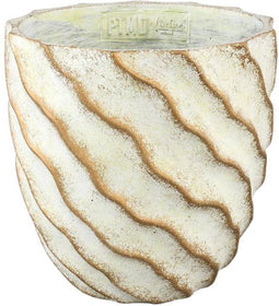 PTMD Bloempot Sharlae - 30x30x30 cm - Cement - Creme
