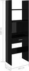 vidaXL - Boekenkast - 60x35x180 - cm - bewerkt - hout - hoogglans - zwart