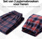 Milanoro - Set van 2 katoenen pyjamabroeken - Bordeaux geruit - XL (2 stuks)
