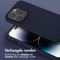Selencia Hoesje Geschikt voor iPhone 14 Pro Hoesje Met Koord - Selencia Siliconen hoesje met afneembaar koord - Donkerblauw