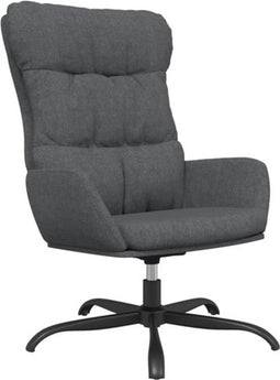 vidaXL Relaxstoel stof donkergrijs