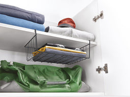 Metaltex Barbertje Hangmand 30x26x14 cm Wit Metaal - Praktische Opbergruimte voor Keuken of Badkamer