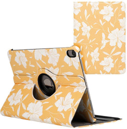 imoshion Tablet Hoes - Geschikt voor iPad Air 5 (2022) / Air 4 (2020) - 360° Draaibare Design Bookcase 2.0 - Yellow Flowers