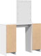 vidaXL - Kaptafel - met - LED - Verlichting - - - Wit - 102 - x - 33 - x - 135 - cm