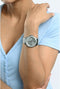 GW0254L1 horloge dames staal met stalen band en zirconia