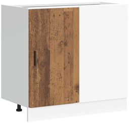 vidaXL - Spoelbakonderkast - Lyon - bewerkt - hout - oud - houtkleurig