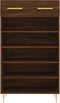 vidaXL - Schoenenkast - 60x35x105 - cm - bewerkt - hout - bruin - eikenkleur