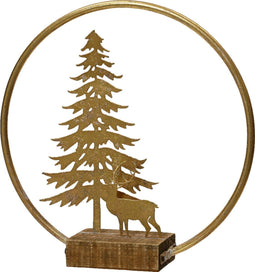 Figuur ijzer l7b29h28 cm antiek goud kerst