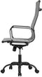 Feel Furniture Luxe Bureaustoel - Hoge Rugleuning - Lichtgrijs met Mat Zwart Frame