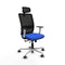 Piqueras y Crespo 1B086G2 - Bureaustoel - Hoogteverstelbaar met armleuning en hoofdsteun - Blauw