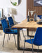Set van 2 eetkamerstoelen JEFFERSON Fluweel Donkerblauw