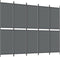 vidaXL - Kamerscherm - met - 5 - panelen - 300x200 - cm - stof - antracietkleurig