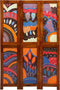 vidaXL - Kamerscherm - 3 - Panelen - Honingbruin - 35x1.5x160 - cm - Massief - Acaciahout