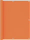 vidaXL - Balkonscherm - 75x600 - cm - oxford - stof - oranje