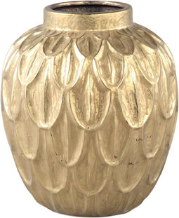 PTMD Bloempot Kobee - 26x26x30 cm - Keramiek - Goud