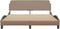 vidaXL - Bedframe - met - hoofdbord - kunstleer - cappuccinokleurig - 160x200 - cm