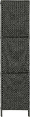 vidaXL - Kamerscherm - met - 3 - panelen - 116x160 - cm - waterhyacint - zwart