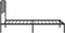 vidaXL - Bedframe - met - hoofdbord - metaal - zwart - 107x203 - cm