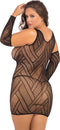 THROW DOWN 3PC MINIDRESS BLACK PLUS SIZE