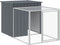vidaXL - Kippenhok - met - ren - 110x609x110 - cm - gegalvaniseerd - staal - antraciet