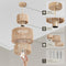 tectake® Plafondlamp Allegra - Hanglamp Boho stijl - Ø32 x 33 cm - Jute lampenkap - 40W - Woonkamer slaapkamer eetkamer