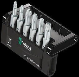Wera 05056471001 - Mini-Check PZ - 6-delige Bitset Kruiskop PZ 50 mm (6 stuks)