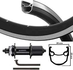 Kgs Achterwiel 28 inch (622) stratos zwart/zilver centerlock 8-10s