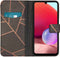 iMoshion Hoesje Geschikt voor Samsung Galaxy A33 Hoesje Met Pasjeshouder - iMoshion Design Softcase Bookcase - Zwart / Black Graphic