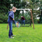 AXI 4-in-1 SportsFun in Bruin/Wit - 4-in-1 Frame voor schommel, voetbal, volleybal en tennis - Schommelframe met net voor diverse sporten - FSC hout