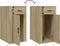 vidaXL - Bureaukastje - 40x49x75 - cm - bewerkt - hout - sonoma - eikenkleurig