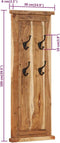 vidaXL - Kapstokken - 2 - st - 38x100 - cm - massief - acaciahout