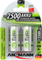 Ansmann 5030912 - Accu Baby C - 2500 mAh NiMH - Zilver (2 stuks)
