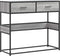 vidaXL - Wandtafel - 90x35x80 - cm - bewerkt - hout - grijs - sonoma - eikenkleurig