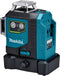 Makita SK700GDX 12V Max Li-Ion accu kruislijnlaser set (1x 4.0Ah) in tas - zelfnivellerend - groen 3x360° - 35m