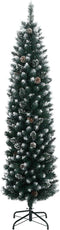 vidaXL - Kunstkerstboom - smal - met - 300 - LED's - 210 - cm