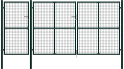 vidaXL - Poort - 400x150 - cm - staal - groen