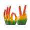 Decoratieve figuren Home ESPRIT Multicolour Hand 16 x 10 x 36 cm (2 Stuks)