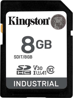 Kingston Industrial SDIT 8GB - SD kaart - Duurzaam - Temperatuur -40°C tot 85°C