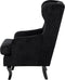 ALTA - Chesterfield fauteuil - Zwart - Fluweel